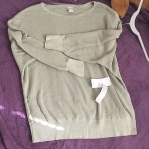 NWT CHICO’S SPARKLE Pull Over Round Neckline Long Sleeve SWEATER Cool Sage-XL-3